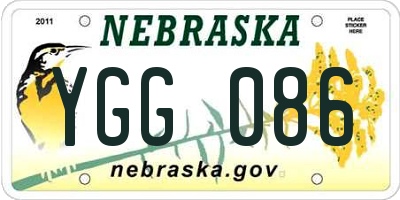 NE license plate YGG086