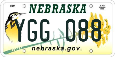 NE license plate YGG088