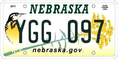 NE license plate YGG097