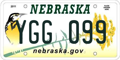 NE license plate YGG099
