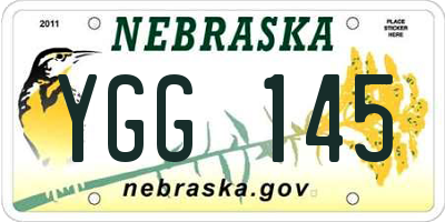 NE license plate YGG145