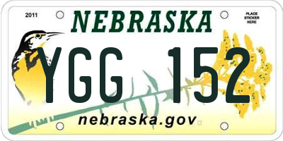 NE license plate YGG152