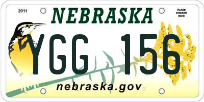 NE license plate YGG156