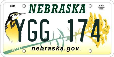 NE license plate YGG174