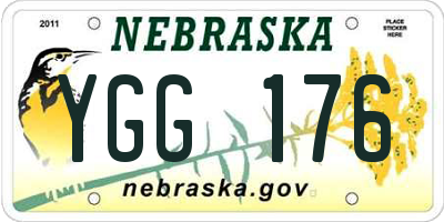 NE license plate YGG176