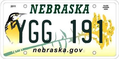 NE license plate YGG191