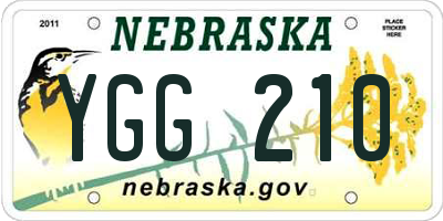 NE license plate YGG210