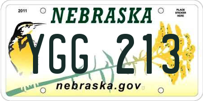 NE license plate YGG213