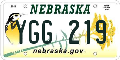NE license plate YGG219