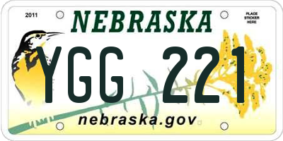 NE license plate YGG221