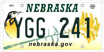 NE license plate YGG241