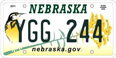 NE license plate YGG244