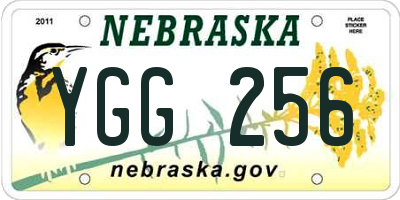 NE license plate YGG256