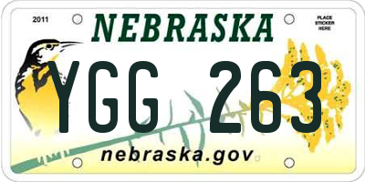 NE license plate YGG263