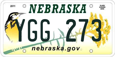 NE license plate YGG273