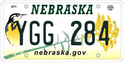 NE license plate YGG284