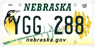 NE license plate YGG288