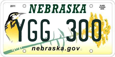 NE license plate YGG300
