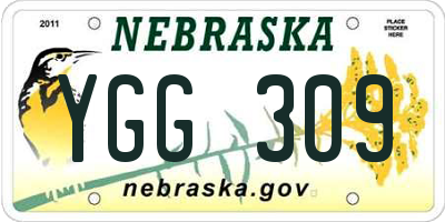 NE license plate YGG309