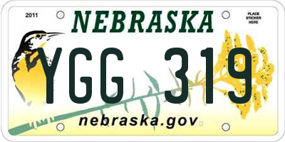 NE license plate YGG319