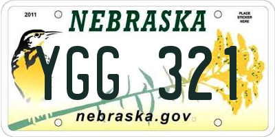 NE license plate YGG321