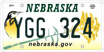NE license plate YGG324