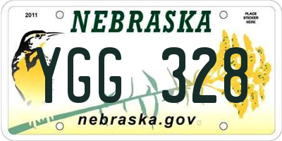 NE license plate YGG328