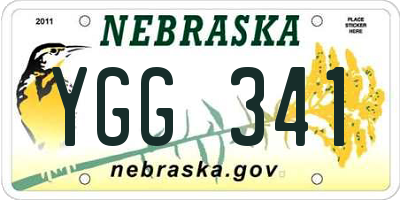 NE license plate YGG341