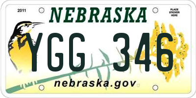 NE license plate YGG346