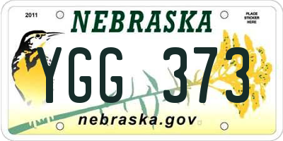 NE license plate YGG373