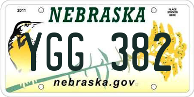 NE license plate YGG382