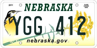 NE license plate YGG412