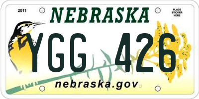 NE license plate YGG426
