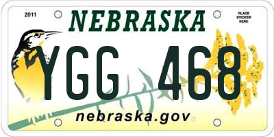 NE license plate YGG468