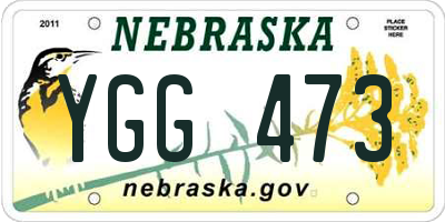 NE license plate YGG473