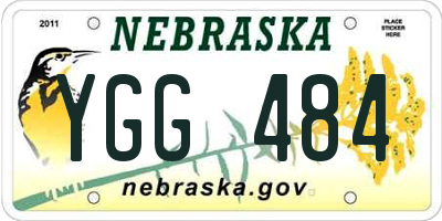 NE license plate YGG484
