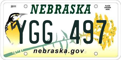 NE license plate YGG497