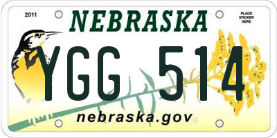 NE license plate YGG514