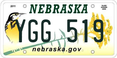 NE license plate YGG519