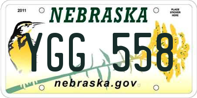 NE license plate YGG558