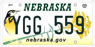 NE license plate YGG559