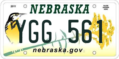 NE license plate YGG561