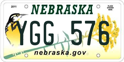 NE license plate YGG576