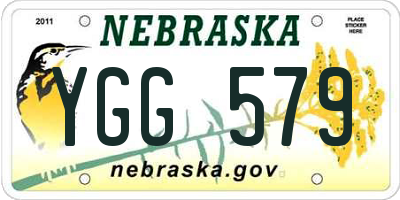 NE license plate YGG579
