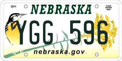 NE license plate YGG596