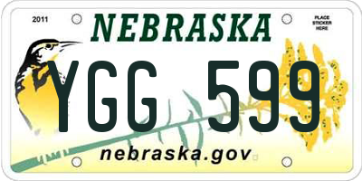 NE license plate YGG599