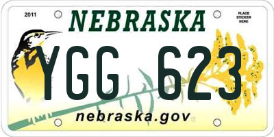 NE license plate YGG623