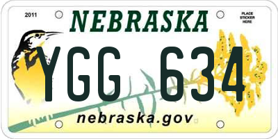NE license plate YGG634