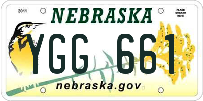 NE license plate YGG661