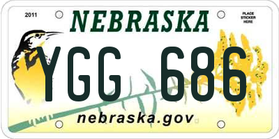 NE license plate YGG686